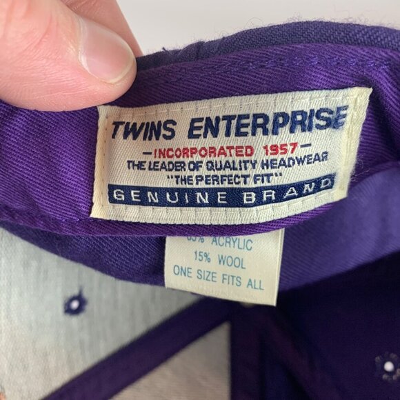 Arizona Diamondbacks MLB Vintage Purple Twins Enterprise Strapback Hat - Picture 5 of 6